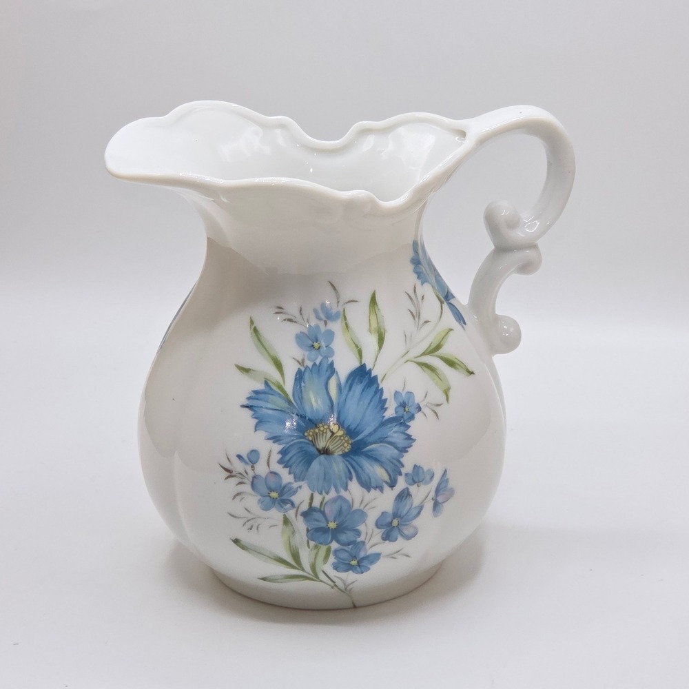 Japanese Vintage‎ Hand Painted Floral Porcelain Mini Pitcher Vase Cottagecore